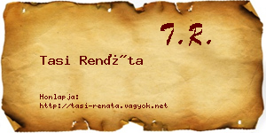 Tasi Renáta névjegykártya